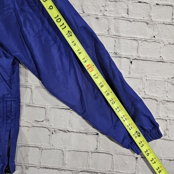 Vintage Tommy Hilfiger Logo 1/4 Zip Hooded Windbreaker Blue Jacket 90s MENS L - Picture 2 of 16